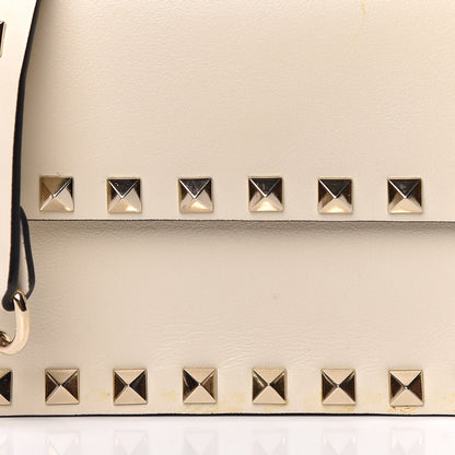 Valentino Garavani Vitello Mini Rockstud Flap Wallet on Chain Ivory 11 of 11