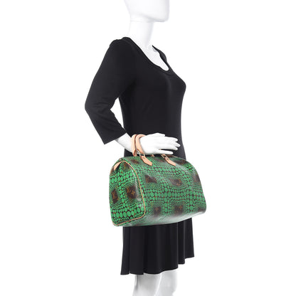 Louis Vuitton Monogram Kusama Town Speedy 30 Green 2 of 10