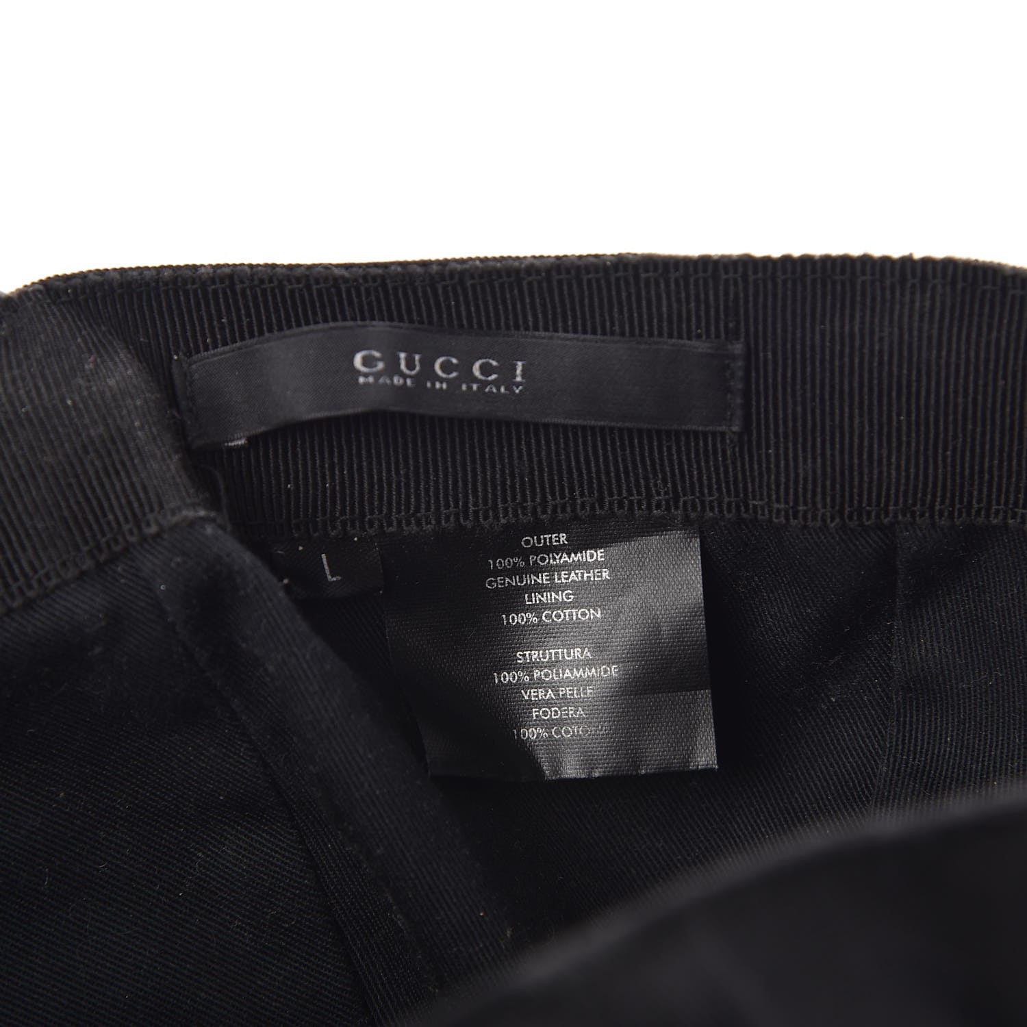 Gucci Polyamide Baseball Hat L Black 5 of 5