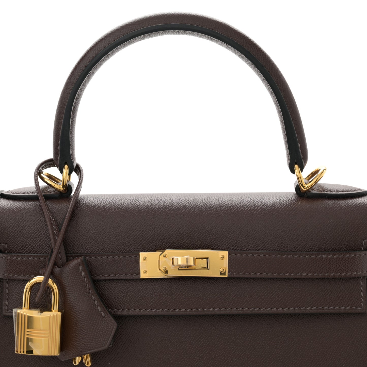 Madame Calfskin Kelly Sellier 25 Moka