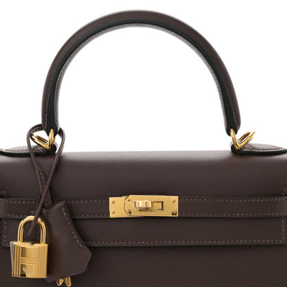 Hermes Madame Calfskin Kelly Sellier 25 Moka 8 of 11