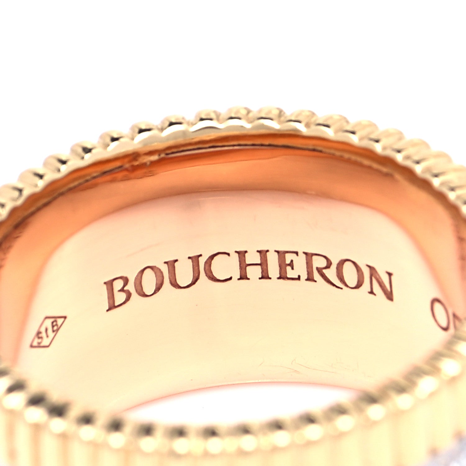 Boucheron 18K Pink Yellow White Gold Diamond Large Quatre Classique Ring 56 7.5 4 of 5