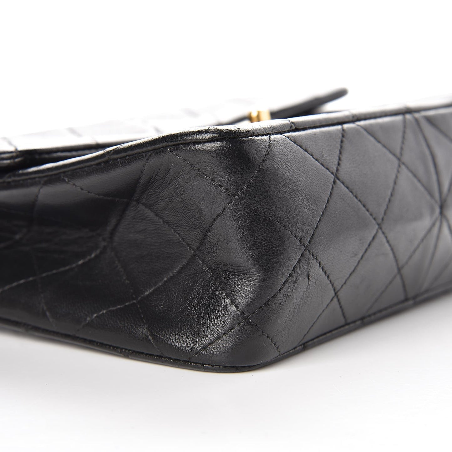 Lambskin Quilted Small Single Flap Black