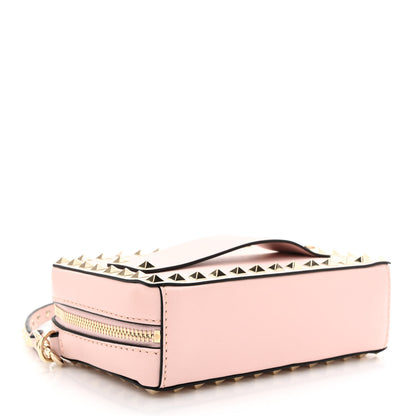 Valentino Garavani Calfskin Rockstud Crossbody Clutch Water Rose 4 of 10