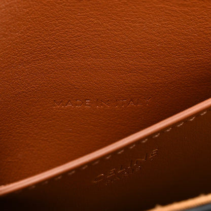 Celine Triomphe Canvas Calfskin Tabou Clutch on Strap Tan 8 of 11