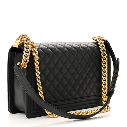 Chanel Calfskin Quilted New Medium Boy Flap Black 3 of 10