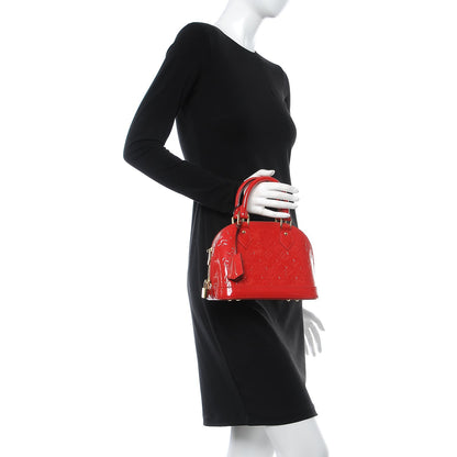 Louis Vuitton Vernis Alma BB Cherry 2 of 8