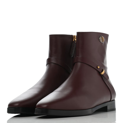Gucci Calfskin Womens GG Ankle Boots 38 Vintage Bordeaux 3 of 10