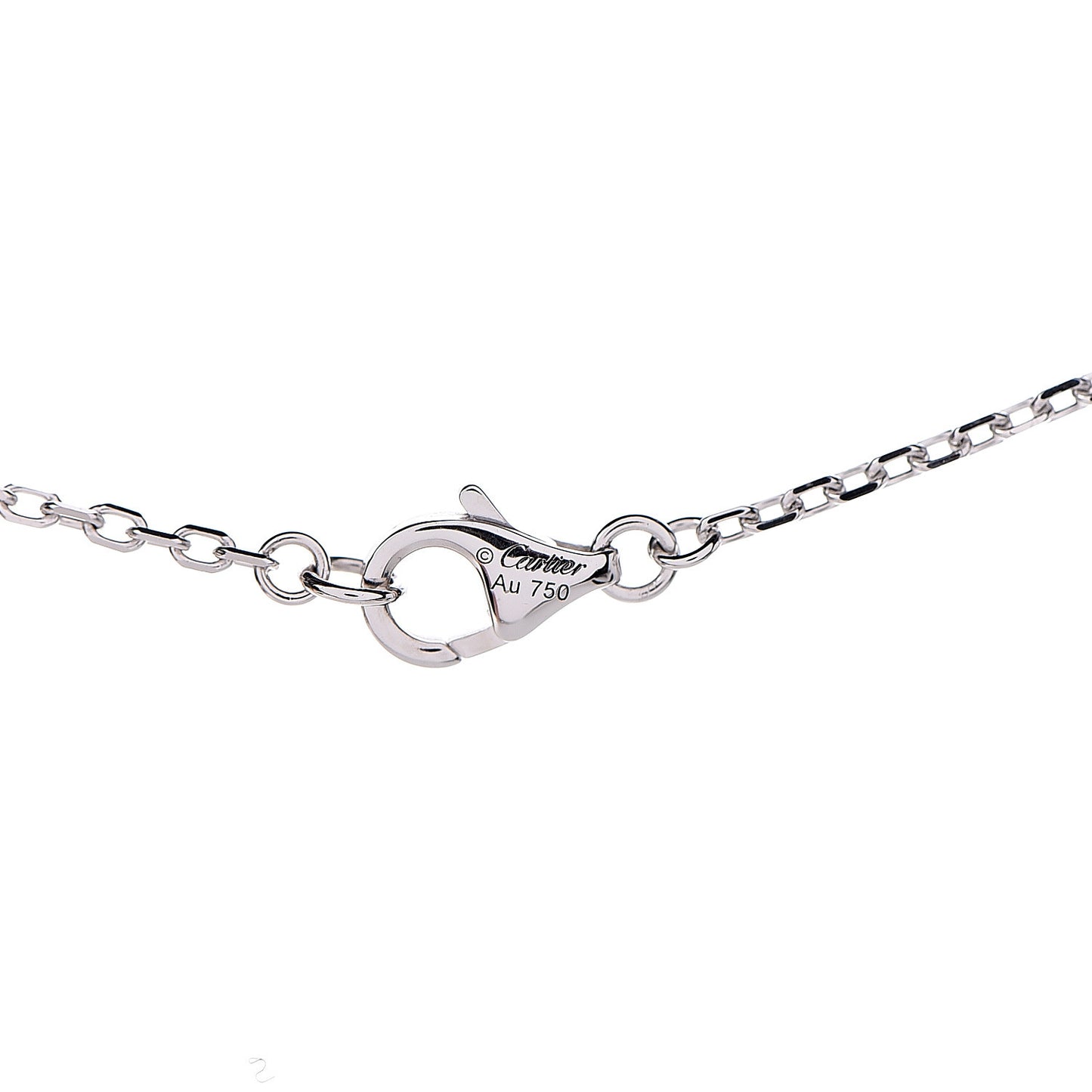 18K White Gold Diamond Hearts and Symbols Necklace