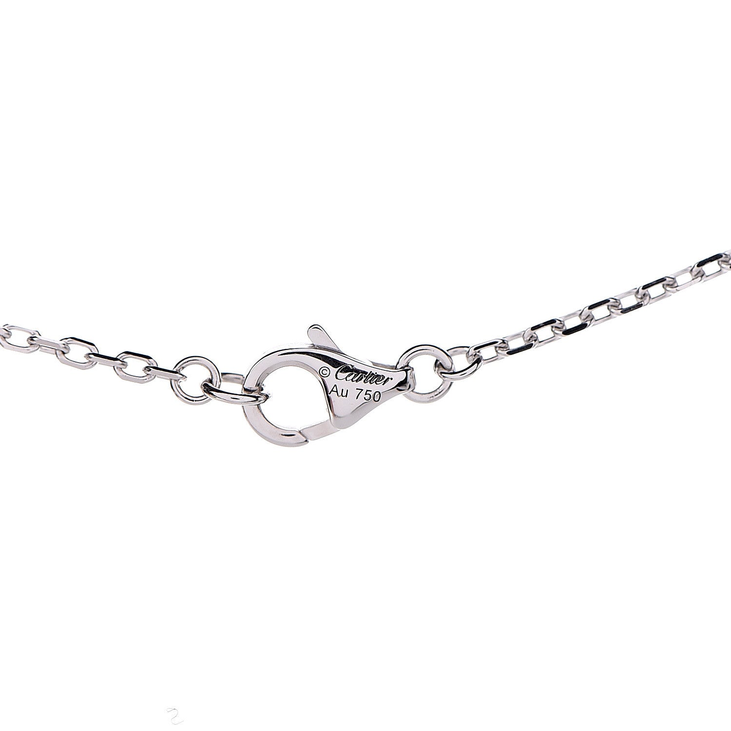 Cartier 18K White Gold Diamond Hearts and Symbols Necklace 5 of 7