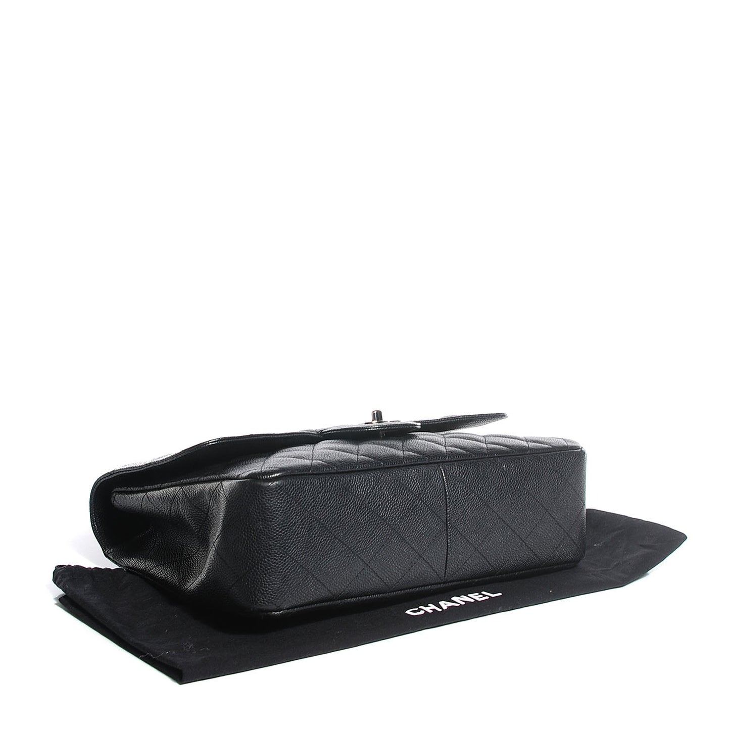 Caviar Quilted Jumbo Single Flap Black