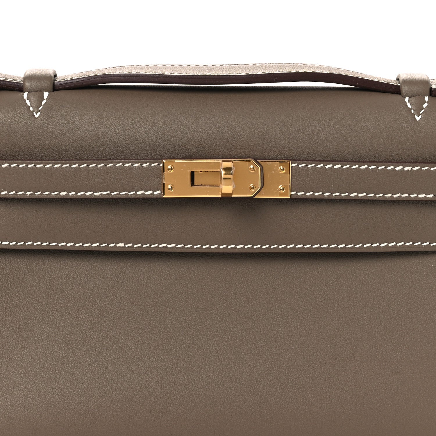 Hermes Swift Kelly Pochette Clutch Etoupe 8 of 12