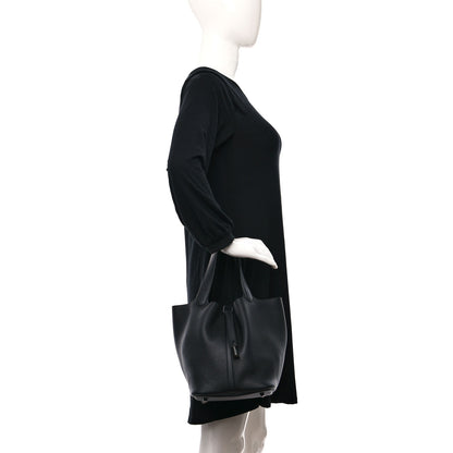 Hermes Taurillon Clemence Monochrome Picotin Lock 22 MM Black 2 of 10