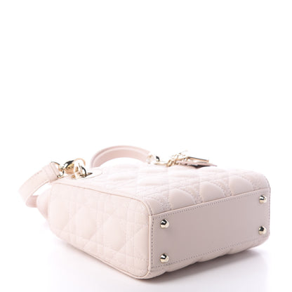 Christian Dior Lambskin Cannage Mini Lady Dior Rose Poudre 5 of 9