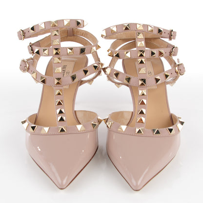 Valentino Garavani Patent Rockstud Ankle Strap 65mm Pumps 36 Poudre 2 of 7