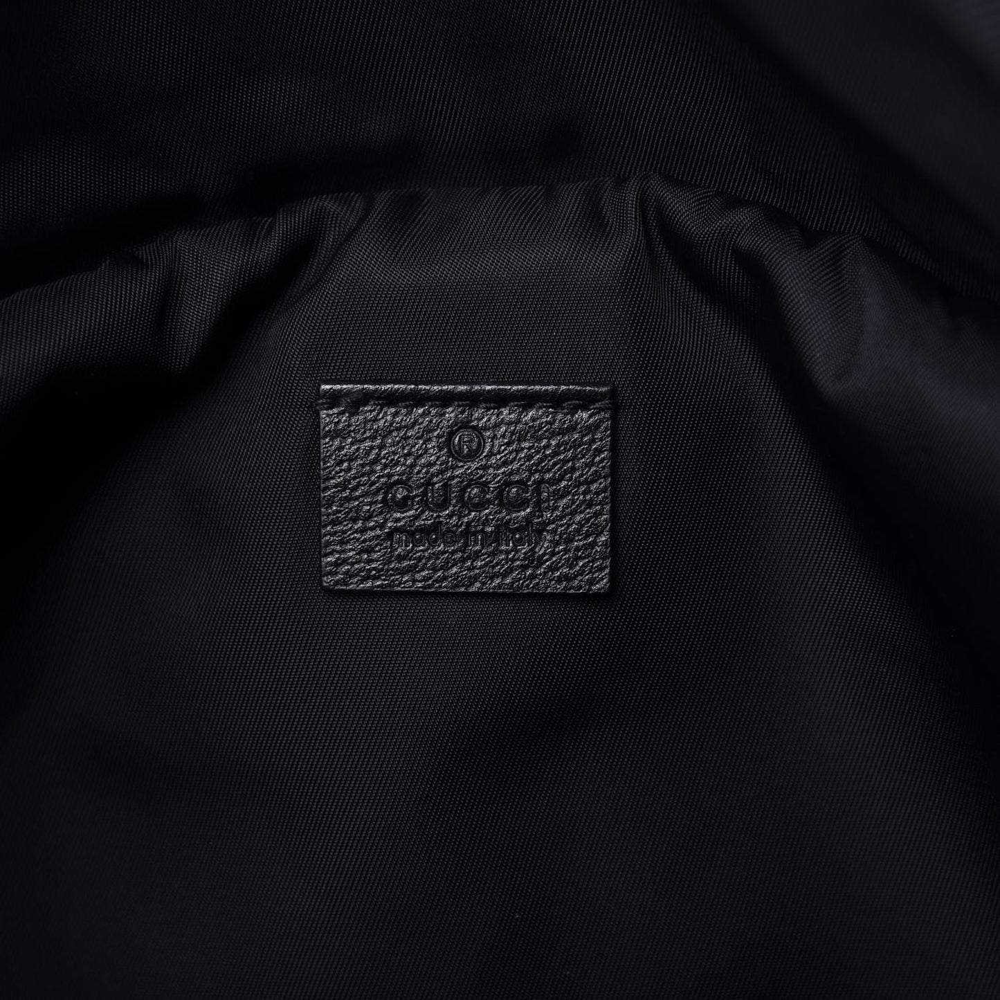 Nylon 80s Logo Patch Belt Bag Black
