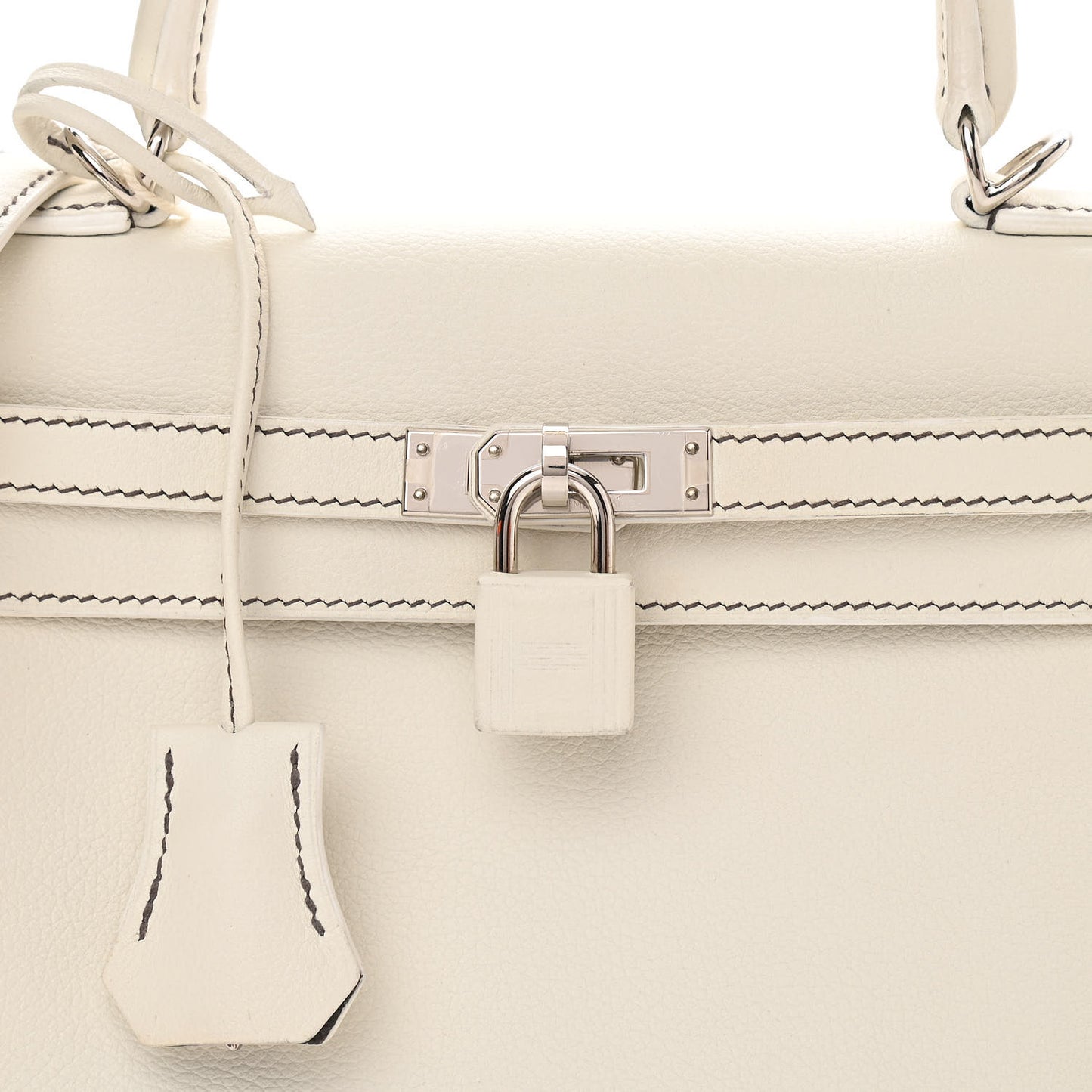 Evercolor Horseshoe Kelly Retourne 25 White Etain