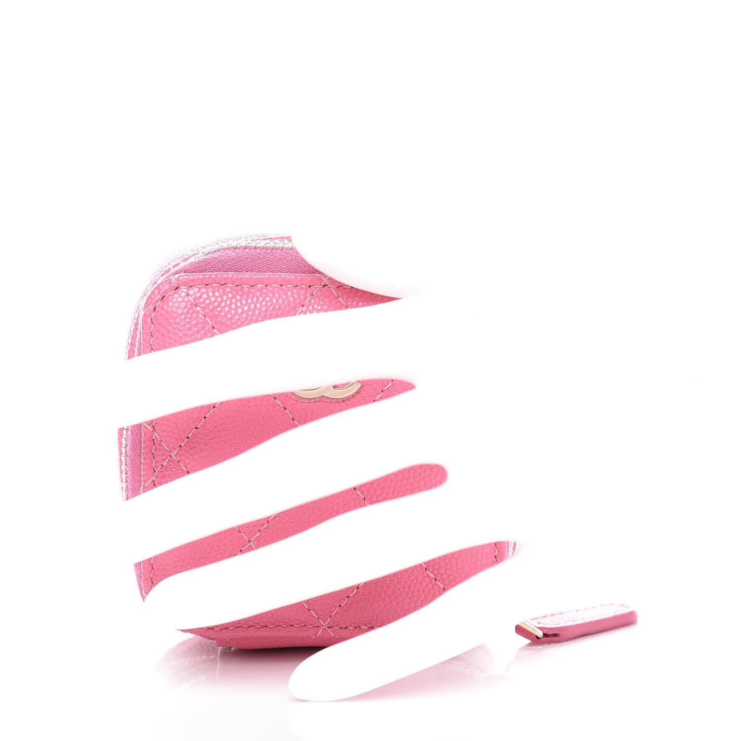 Chanel Caviar Square Vanity Cosmetic Case Pink 2 of 8