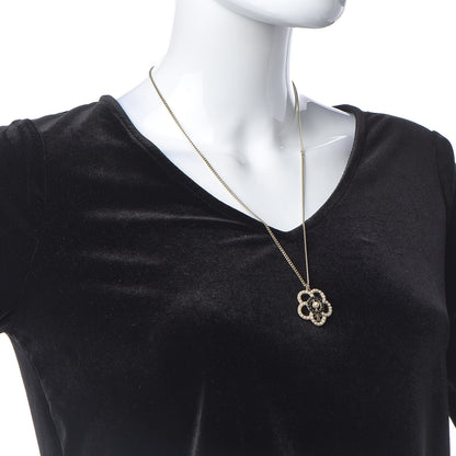 Chanel Pearl Camellia Necklace Gold 2 of 5