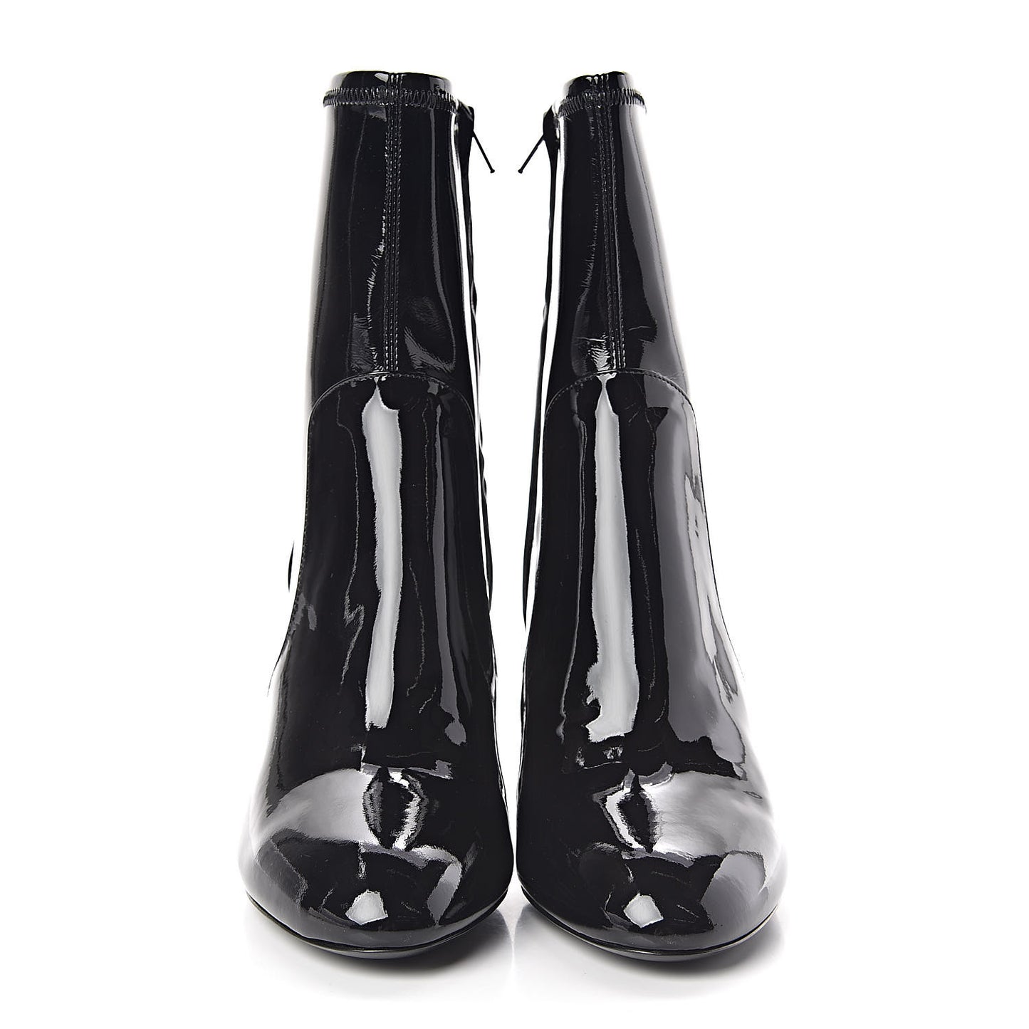Patent Silhouette Ankle Boots 39.5 Black