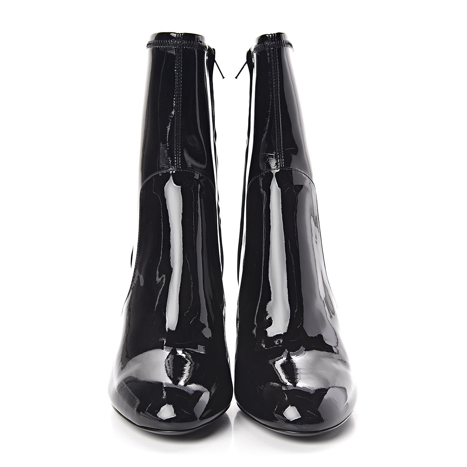 Louis Vuitton Patent Silhouette Ankle Boots 39.5 Black 2 of 7