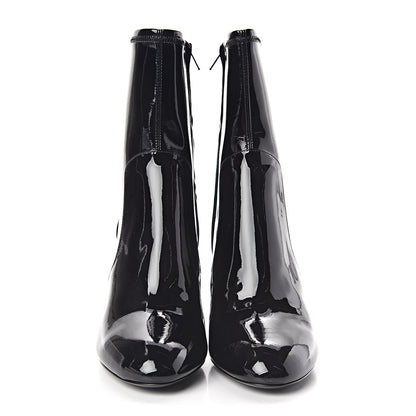 Louis Vuitton Patent Silhouette Ankle Boots 39.5 Black 2 of 7