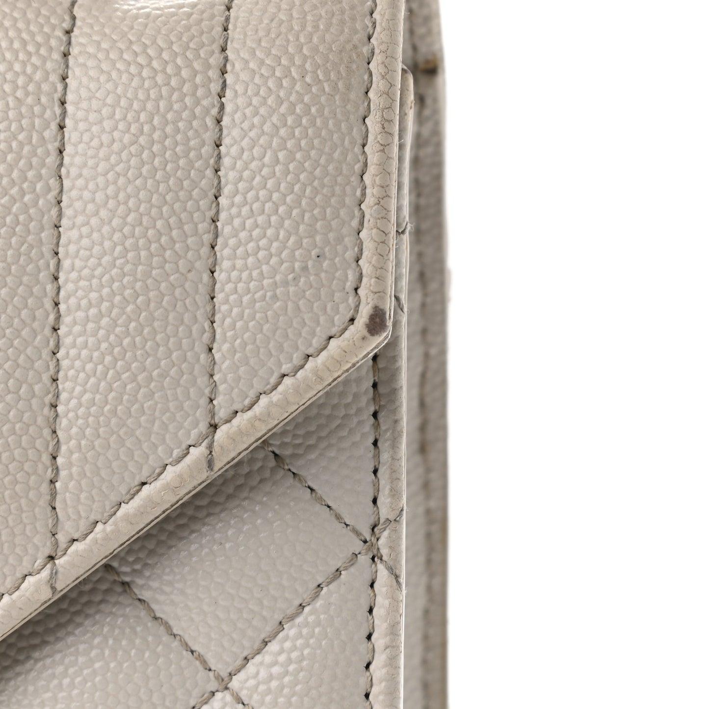 Grain De Poudre Textured Mixed Matelasse Medium Triquilt Monogram Satchel Granite