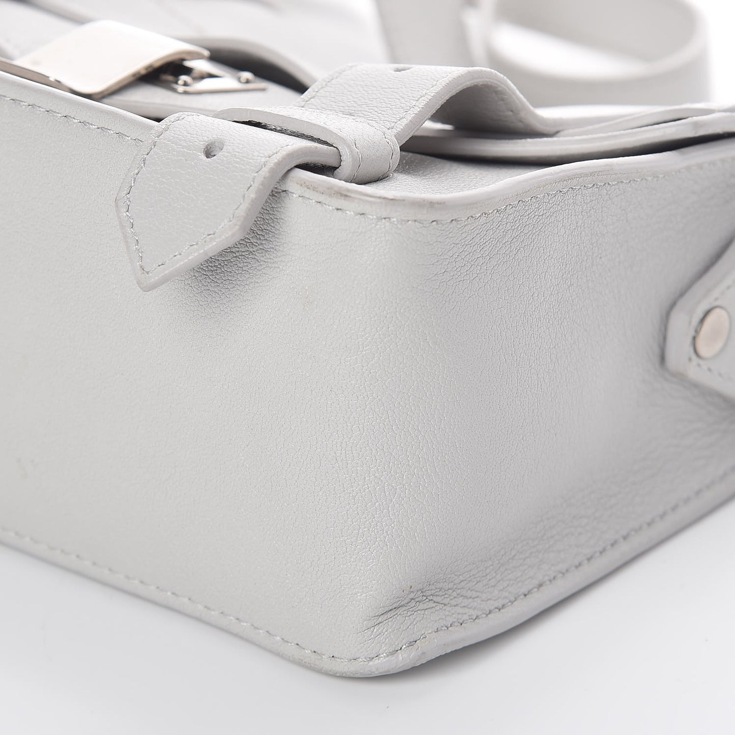 Lambskin PS1 Mini Pouch Messenger Pale Steel