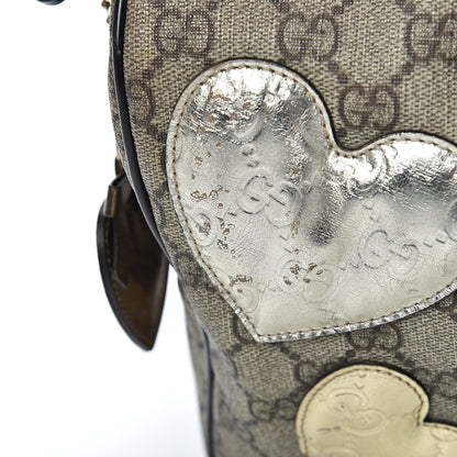 Gucci Monogram Guccissima Hearts Studded Medium Joy Boston Dark Brown 20 of 22