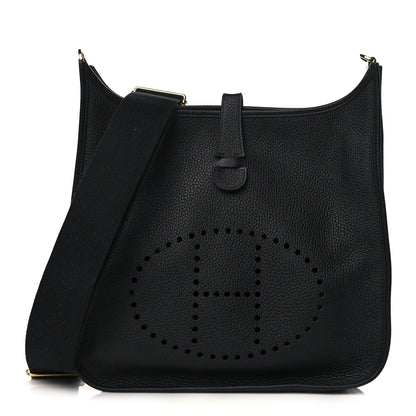 Hermes Taurillon Clemence Evelyne III GM Black 1 of 7