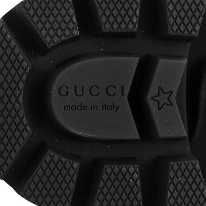 Gucci Calfskin Sylvie Web Womens Lace Up Combat Boots 36.5 Black 8 of 9