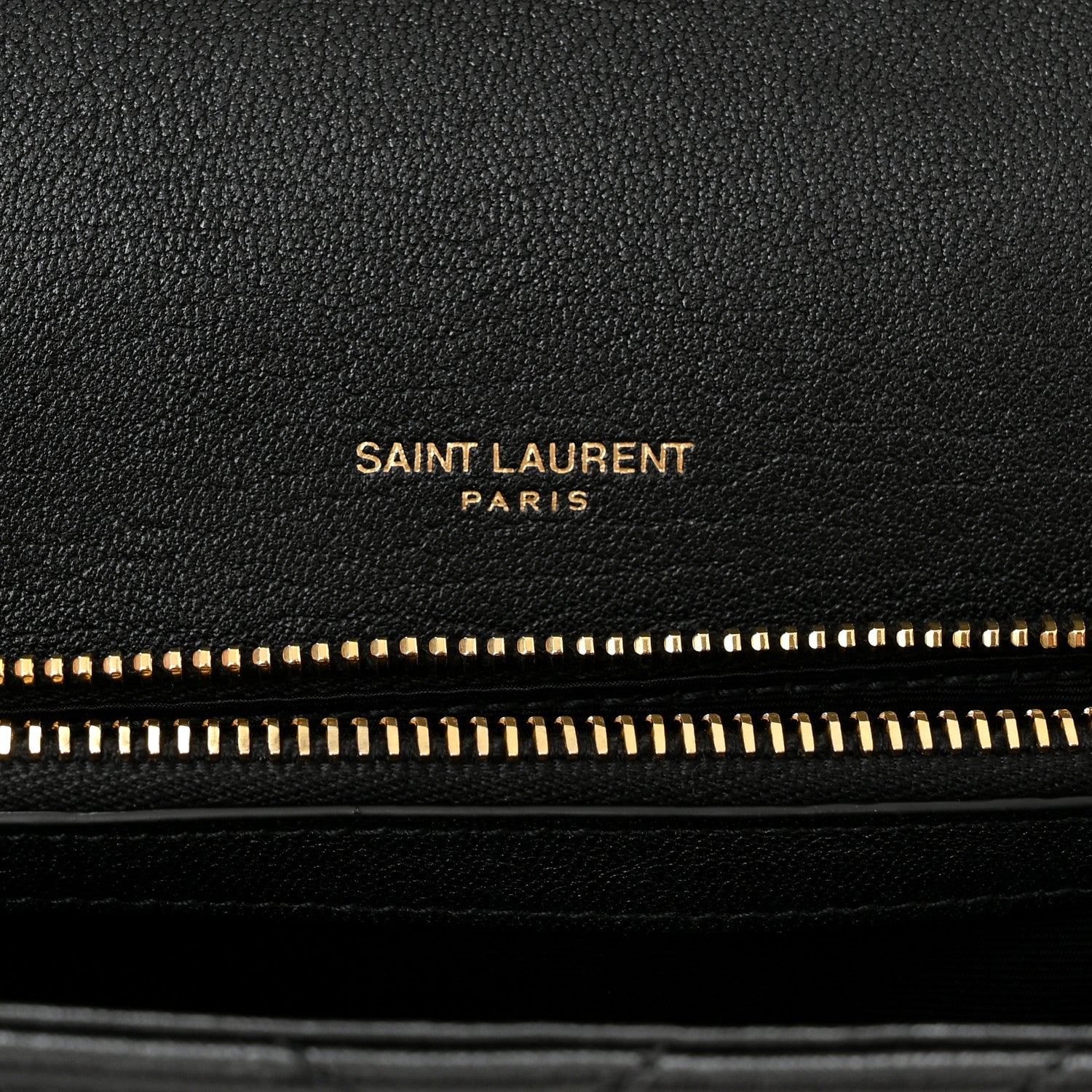 Saint Laurent Sheepskin Matelasse Chevron Monogram Medium College Bag Black 6 of 11