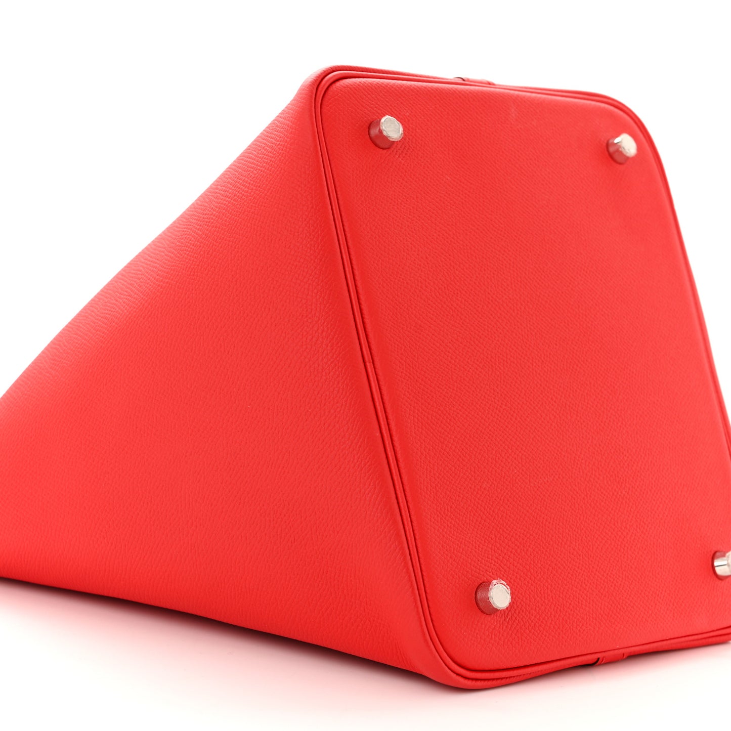 Epsom Tressage De Cuir Picotin Lock 22 MM Rouge Coeur Bleu du Nord Rouge H