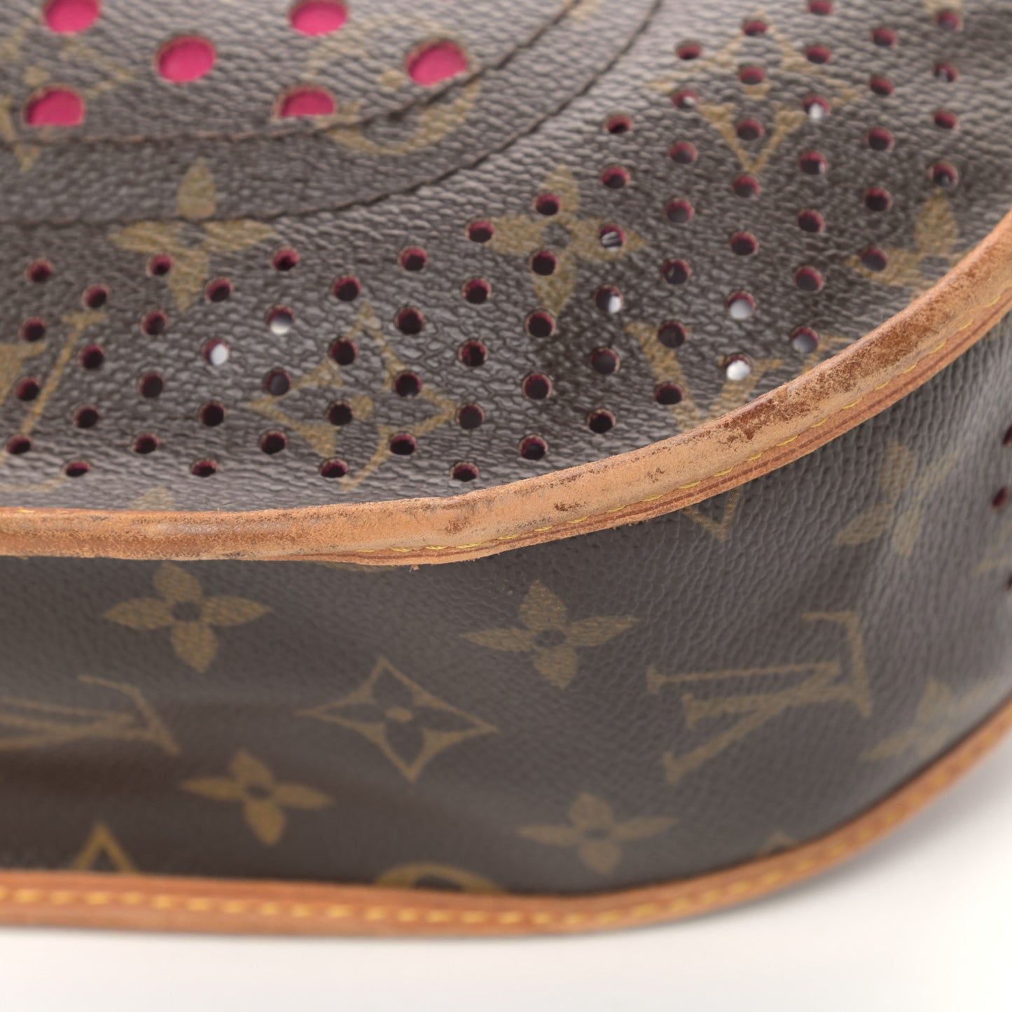 Monogram Perforated Musette Fuchsia