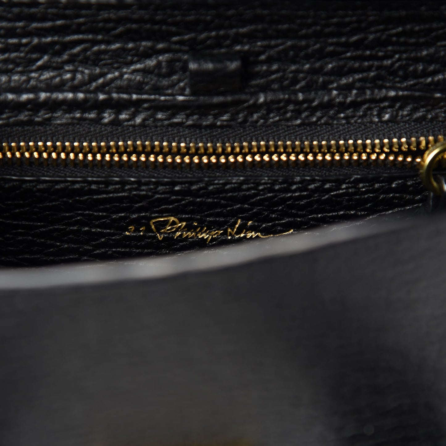 3.1 Textured Calfskin Mini Pashli Satchel Black