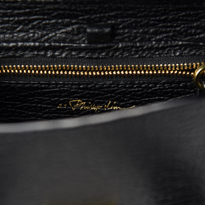 3.1 Phillip Lim 3.1 Textured Calfskin Mini Pashli Satchel Black 8 of 10