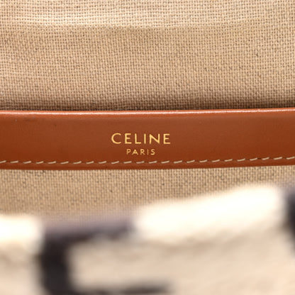Celine Canvas Small All Over Cabas Thais White Black 6 of 10