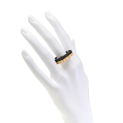 Louis Vuitton Monogram Bold Rings L 62 10 Gold Black 2 of 6