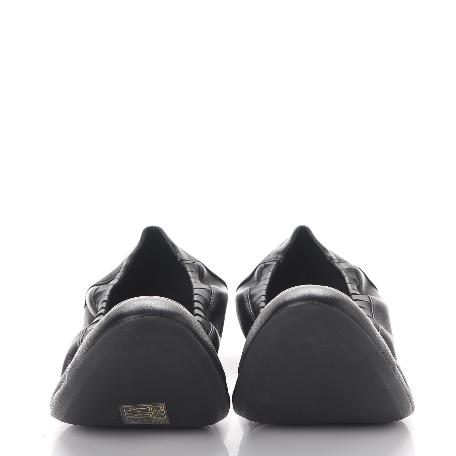 Chanel Lambskin CC Elastic Cap Toe Ballerina Flats 38 Black 2 of 8