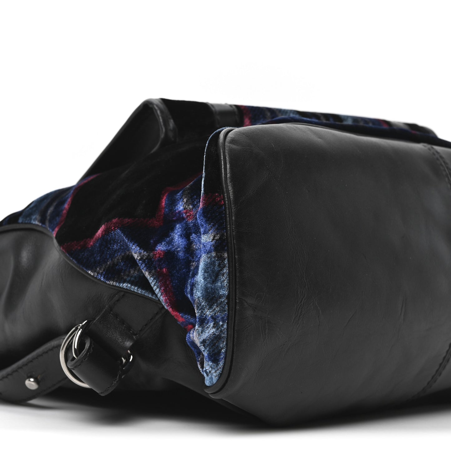 Velvet Tartan Spiked SYD Backpack Blue Khol Gun
