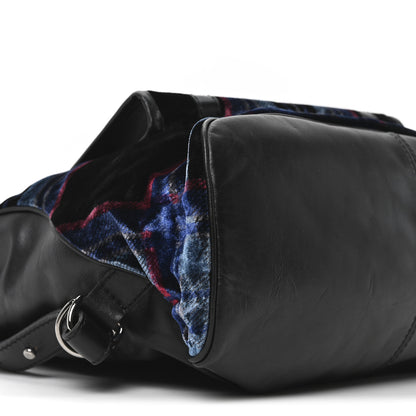 Christian Louboutin Velvet Tartan Spiked SYD Backpack Blue Khol Gun 9 of 10