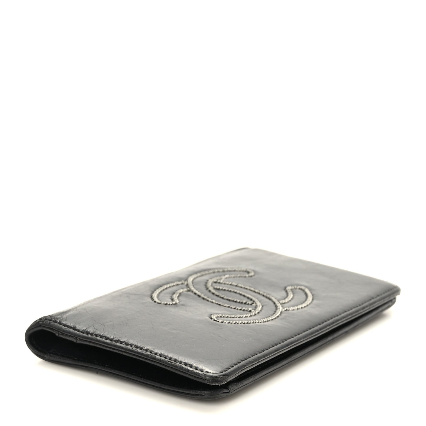 Lambskin Timeless CC Yen Wallet Black