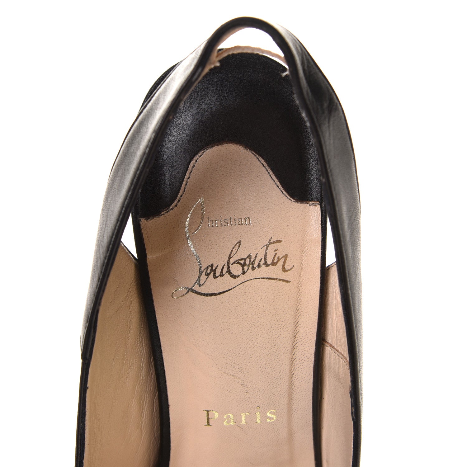Christian Louboutin Calfskin Cheyenne 140 Pumps 37.5 Black 6 of 10