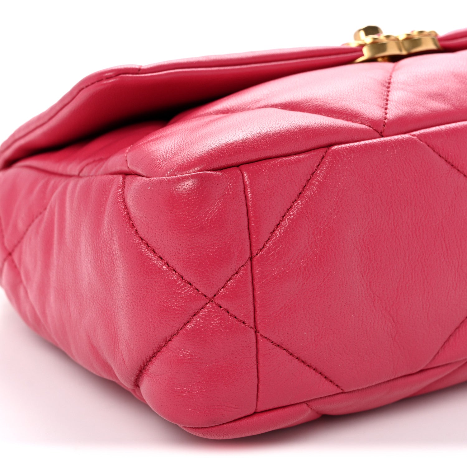 Chanel Goatskin Quilted Medium Chanel 19 Flap Pink 9 of 10