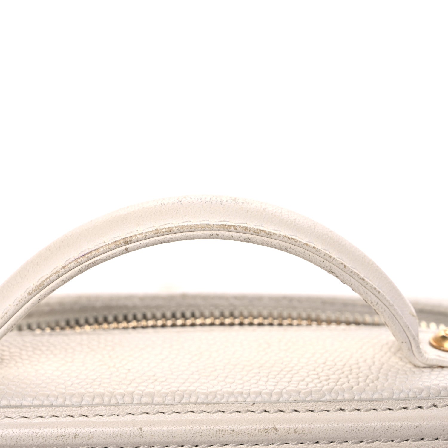 Chanel Caviar Quilted Small CC Filigree Vanity Case White 23 of 26