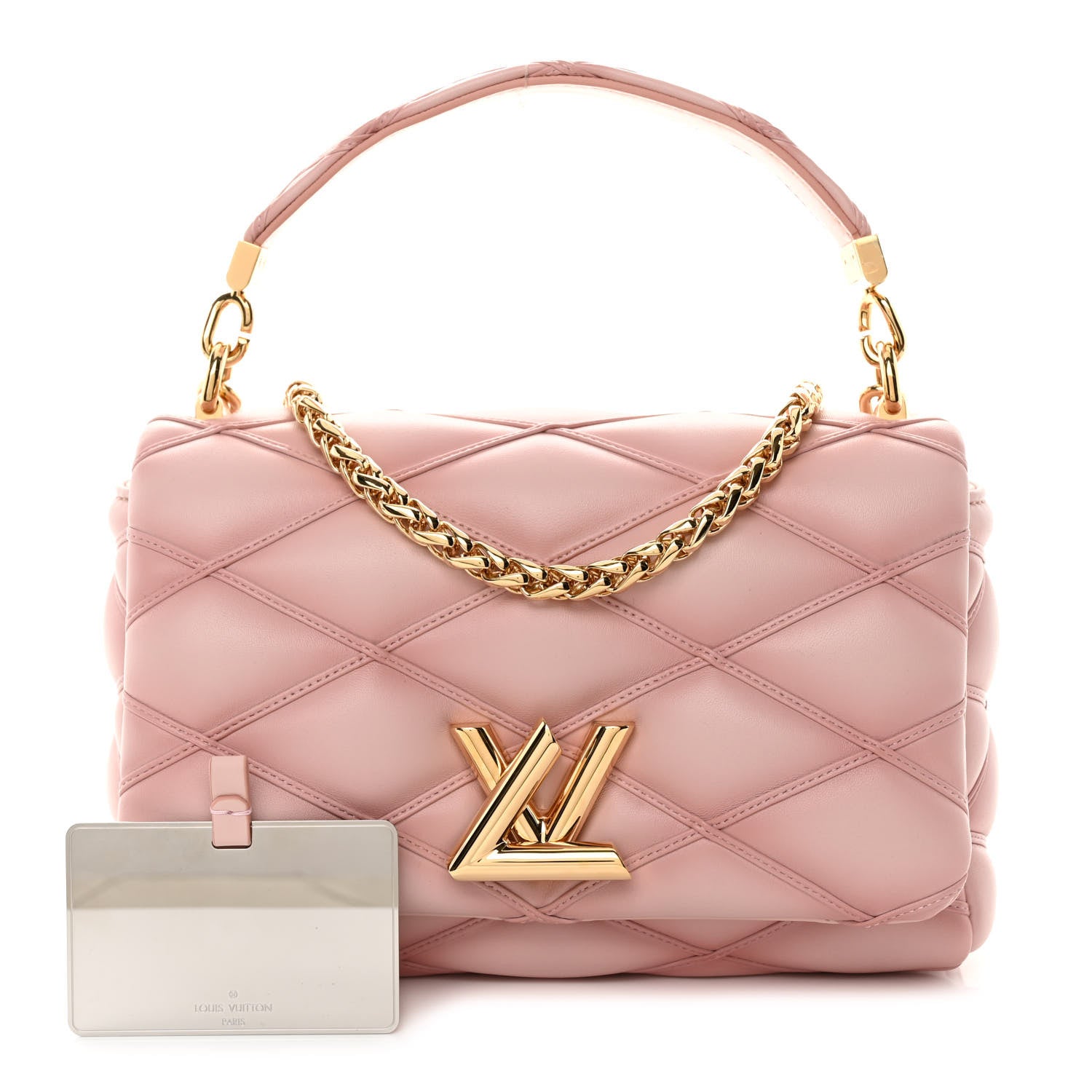 Louis Vuitton Lambskin Malletage Top Handle GO-14 MM Rosabella 1 of 10