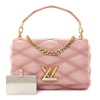 Louis Vuitton Lambskin Malletage Top Handle GO-14 MM Rosabella 1 of 10