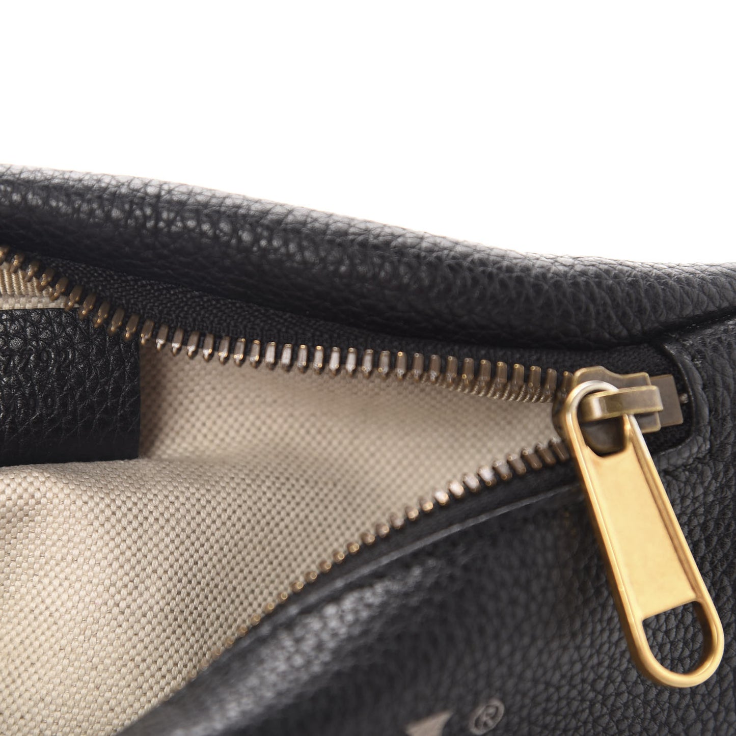 Grained Calfskin Small Logo Belt Bag Black