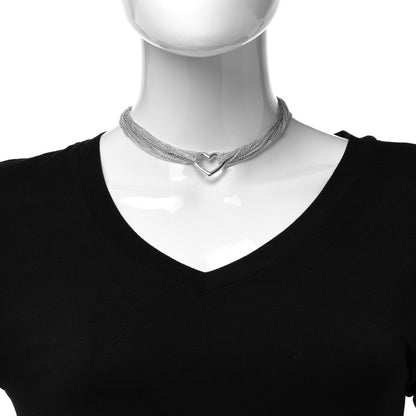 Tiffany Sterling Silver Heart Multi Chain Toggle Necklace 2 of 4