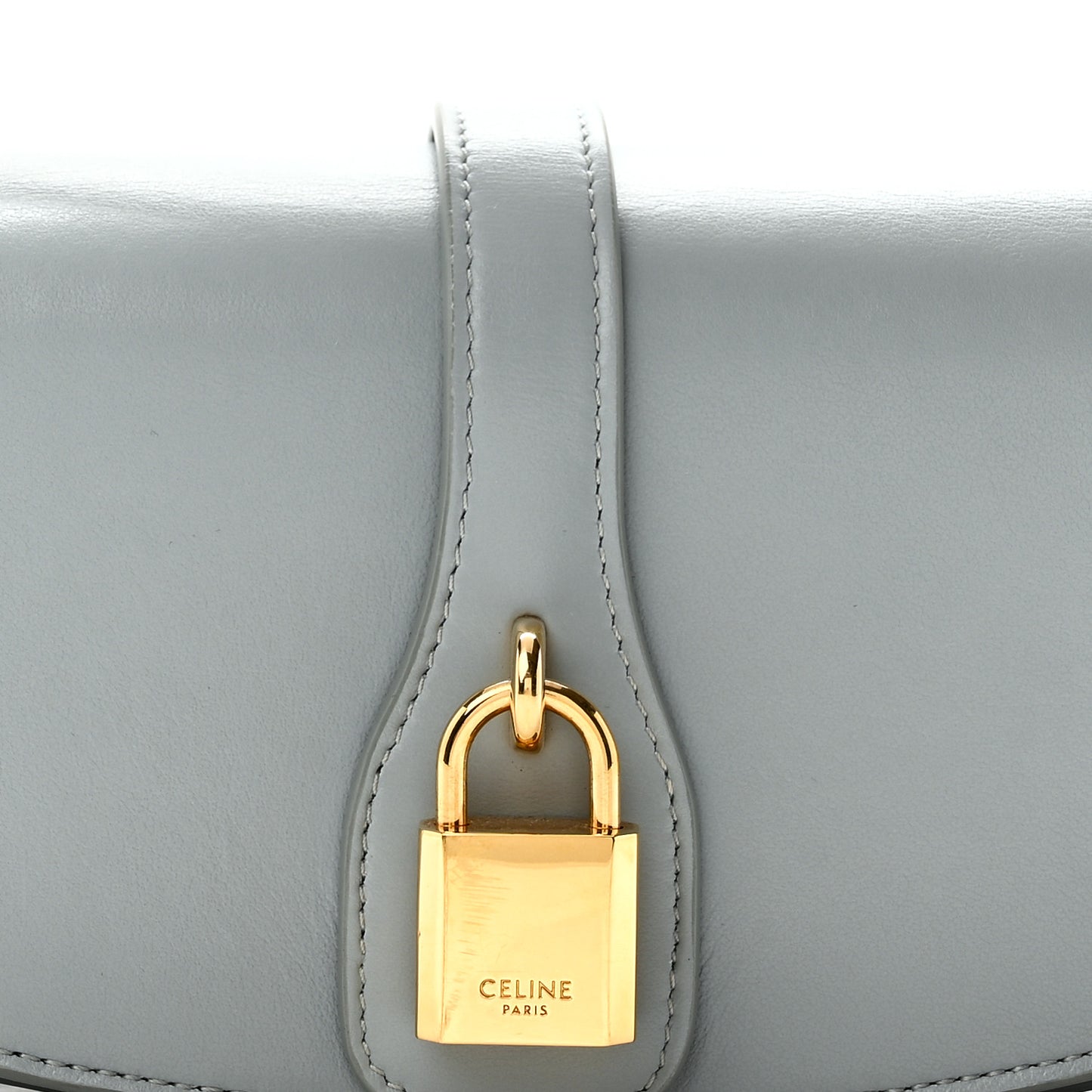 Smooth Calfskin Tabou Clutch On Strap Ice Blue